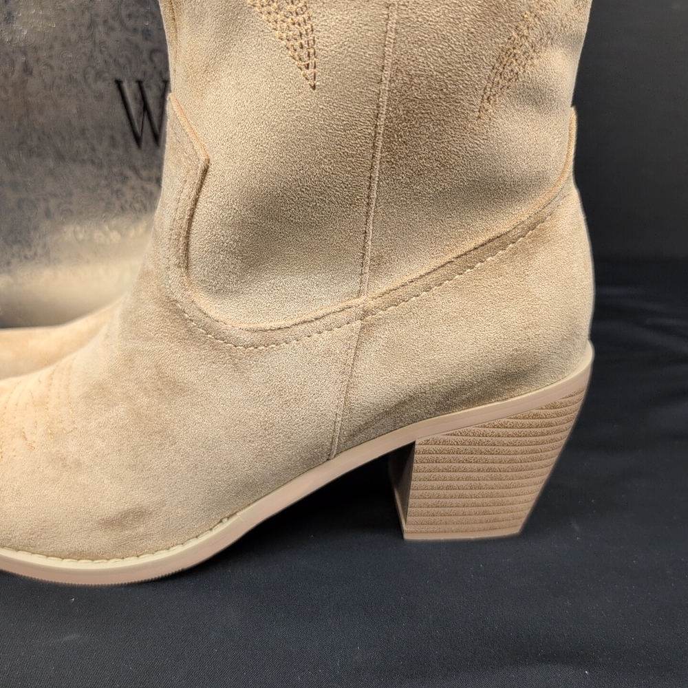 Wetkiss Western-Style Women's Knee High Cowboy Boots US 11 Tan - Picture 3 of 14